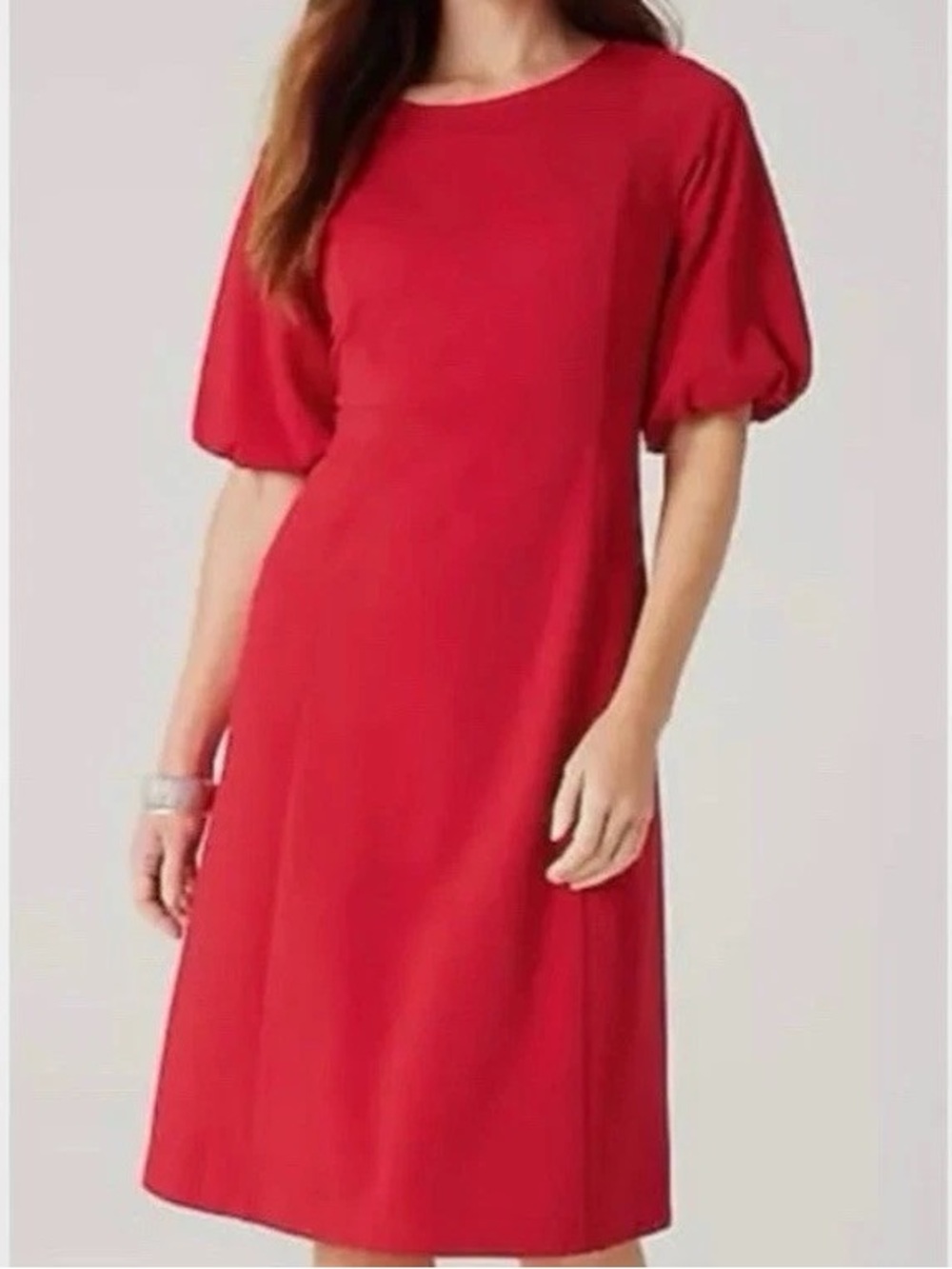 J. Jill Short Puff Sleeve Ponte Knit Dress